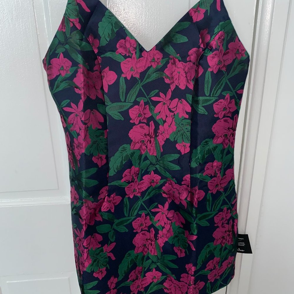 NWT Lulu's Medium Navy Blue Floral Mini Dress